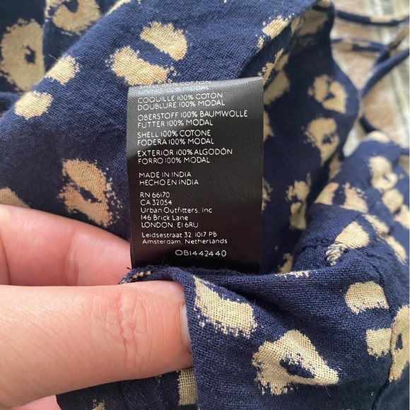 Free People Blue Indigo Combo Molly Floral Tunic S - Picture 15 of 15